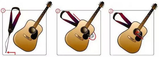 Valencia Strap for Guitar Red