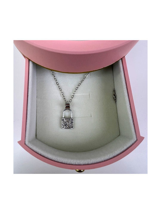Pink Seife Rose In A Box Transparent Dome Chain Überraschung Anhänger