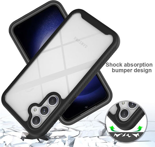 Techsuit Umschlag Rückseite Transparent (Galaxy S23 FE)