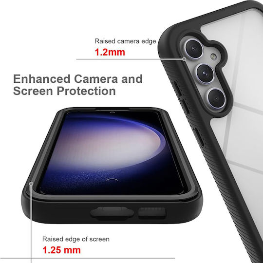 Techsuit Umschlag Rückseite Transparent (Galaxy S23 FE)