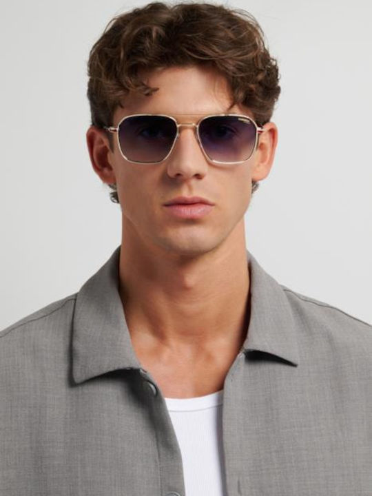 Carrera Unisex Sunglasses with Gold Metallic Frame and Grey Lens 379/S W3J/08