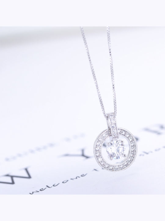 Halskette aus Silber mit Zirkon