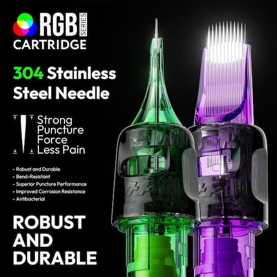 Set 50 Ace Profesionale De Unică Folosință Hawink Pentru Tatuaje #10 Rgb Rotunde 0,30 Mm Bugpin 10 Tipuri Module Ac 3rl 5rl 7rl 9rl 11rl 7rm 9rm 11rm 13rm 15rm Realizate Din Oțel Inoxidabil Accesorii Pentru Începători Artiști En20-fg-50kit-k