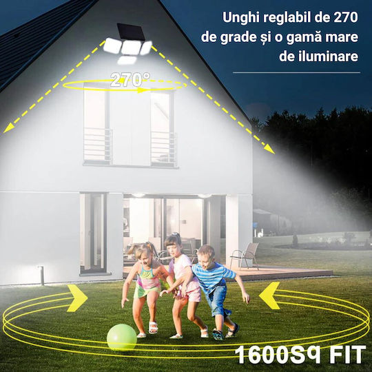 Lampă Solară 18W cu Senzor de Mișcare și Telecomandă IP65