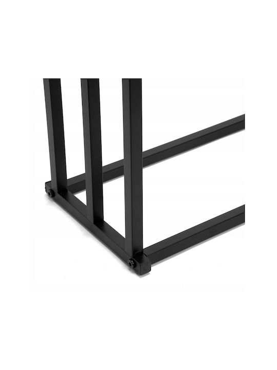 Raft de haine de Baie Triplu ​41x84cm Inox Negru