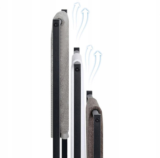 Freistehender Kleiderständer Badezimmer Dreifach ​41x84cm Inox Schwarz