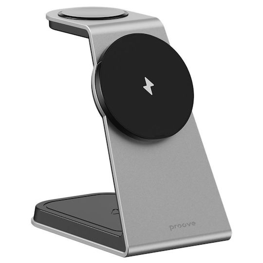 Proove Kabelloses Ladegerät (Qi Pad) 15W Gray (Omni Power 3 in 1)