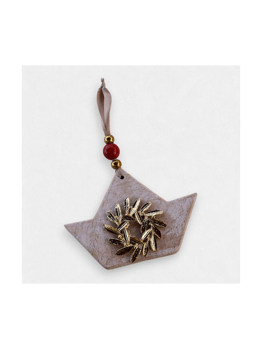 Artifact Hanging Handmade Ecru Ceramic Wall Decor 19.5x13.5cm Ceramic-20B