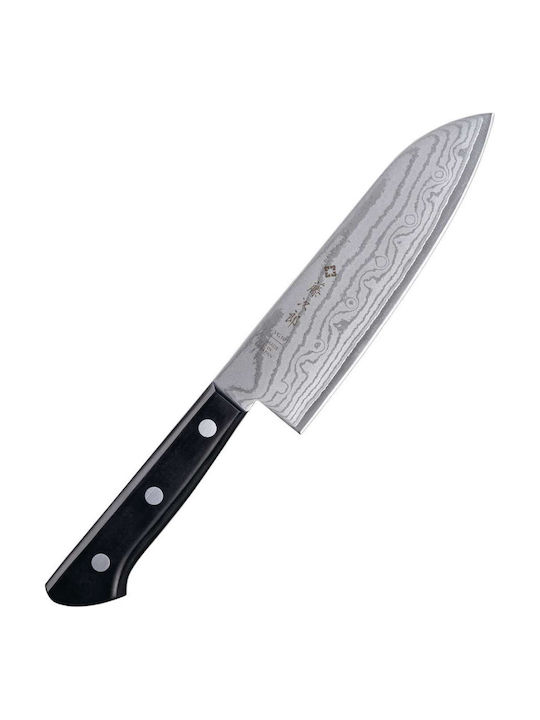 Tojiro Basic Knife Santoku from Damascus Steel 17cm