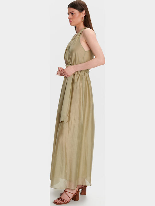 Summer Maxi Dress for Wedding and Christening Pistachio
