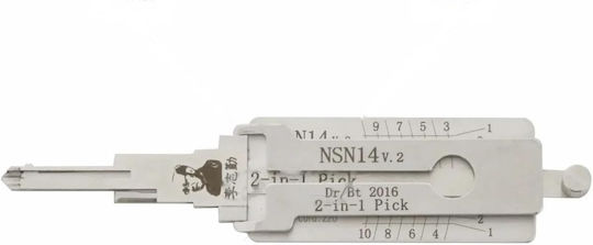 Lishi Nsn14 2 În 1 Decodor Auto Pentru Chei Nissan Infiniti Subaru Ușă Portbagaj Nsn14 Dr Bt