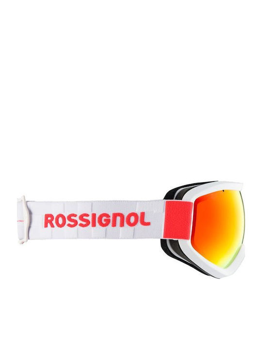 Rossignol Μάσκα Σκι & Snowboard Ενηλίκων Λευκή με Φακό σε Διάφανο Χρώμα