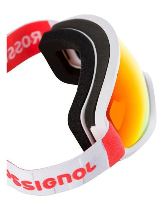 Rossignol Ски & Сноуборд Маска Детска Бял с Леща в Цвят Прозрачен
