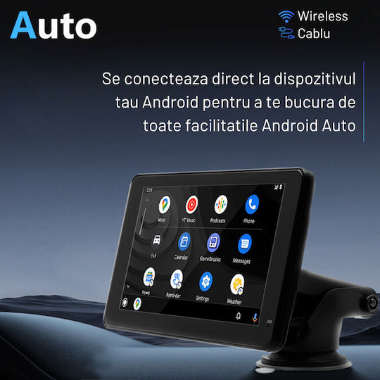 Οθόνη Αφής 7" Multimedia για Ταμπλό Αυτοκινήτου με Apple CarPlay / Android Auto / Bluetooth / GPS