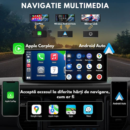 Ecran Tactil 10.26" Multimedia Pentru Tabloul De Bord Auto Cu Apple CarPlay / Android Auto / Bluetooth / GPS