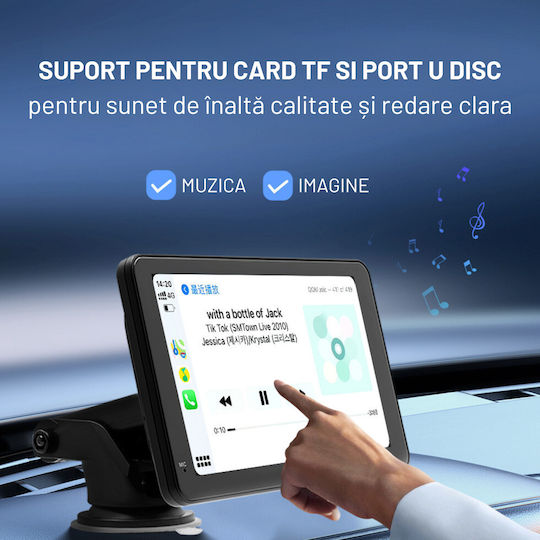 Οθόνη Αφής 7" Multimedia για Ταμπλό Αυτοκινήτου με Apple CarPlay / Android Auto / Bluetooth / GPS