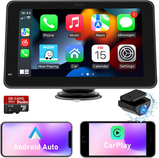 Οθόνη Αφής 7" Multimedia για Ταμπλό Αυτοκινήτου με Apple CarPlay / Android Auto / Bluetooth / GPS