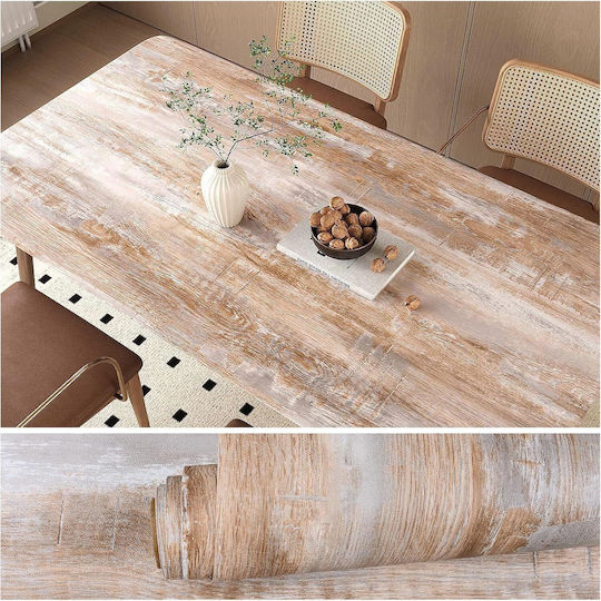 Self-adhesive Wallpaper Furniture Veneer Wood Brown Gray Waterproof 40x300cm Self-adhesive Wallpaper Furniture Veneer Wood Brown Gray Waterproof 40x300cm