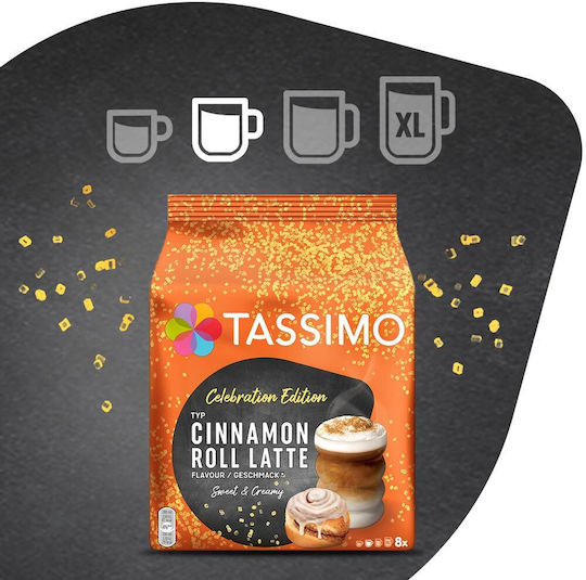 Tassimo Capsule Espresso Cinnamon Roll Latte Compatibile cu Mașina Tassimo 8capace