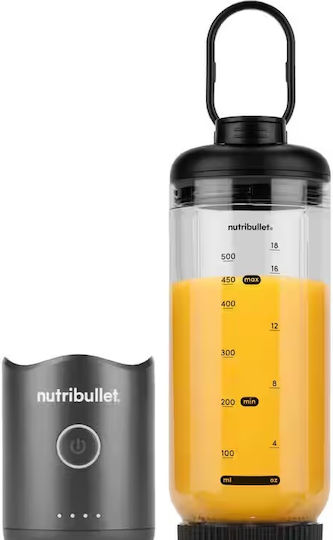 NutriBullet Flex Μπλέντερ με Πλαστική Κανάτα 590 ml 7.4V Gunmetal