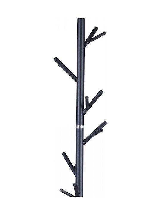 Homeplus Freistehender Kleiderständer Metallisch Schwarz 38x38x177cm