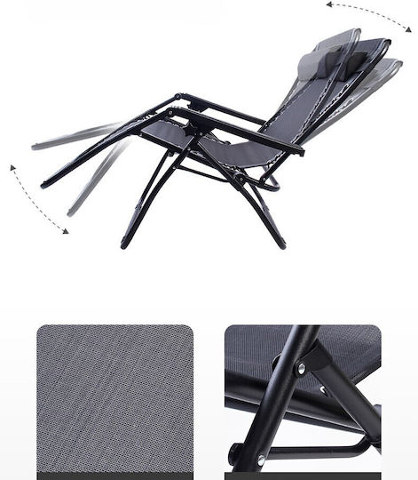 Stuhl Strand Aluminium Schwarz