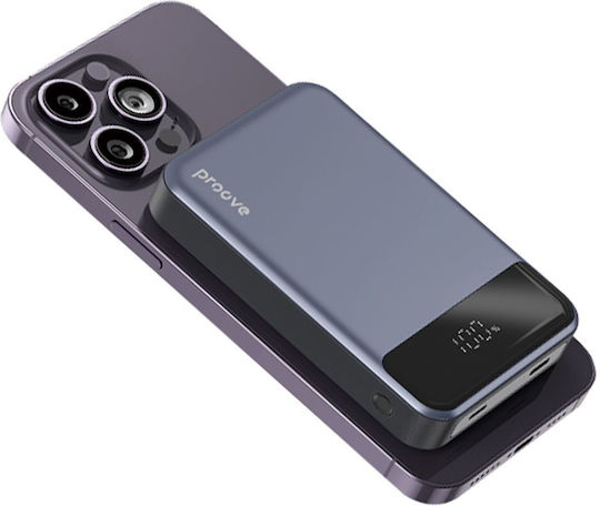 Proove Hoodman MagSafe Външна Батерия 10000mAh 20W с USB-C Изходен Порт Power Delivery Сива