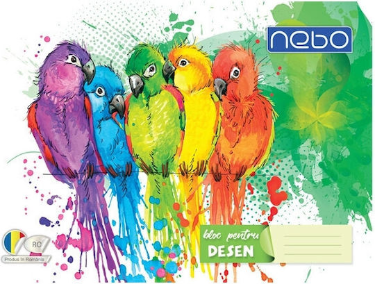 Bloc de Desen A4 120 G/m² 16 Foi Copertă Cu Design Multicolor