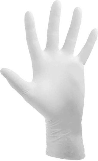 Sis Box 100 Disposable Vinyl Gloves Medical Use Without Powder Size S White