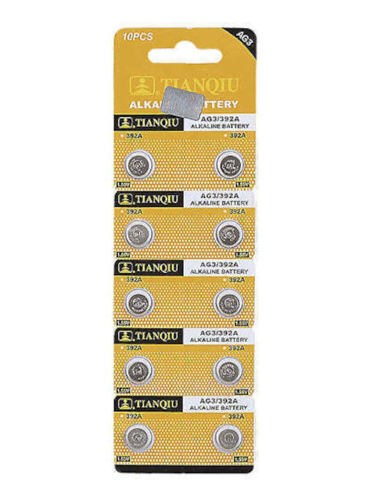 TianQiu Batterien Alkalisch für Uhren LR41 1.5V 10Stück