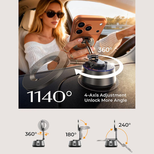 Lisen Car Mobile Mount with Magnet Magsafe Grey