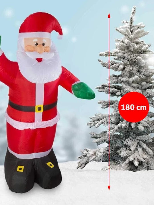 Luminat Decorativ Moș Crăciun Gonflabil Roșuς 180cm.