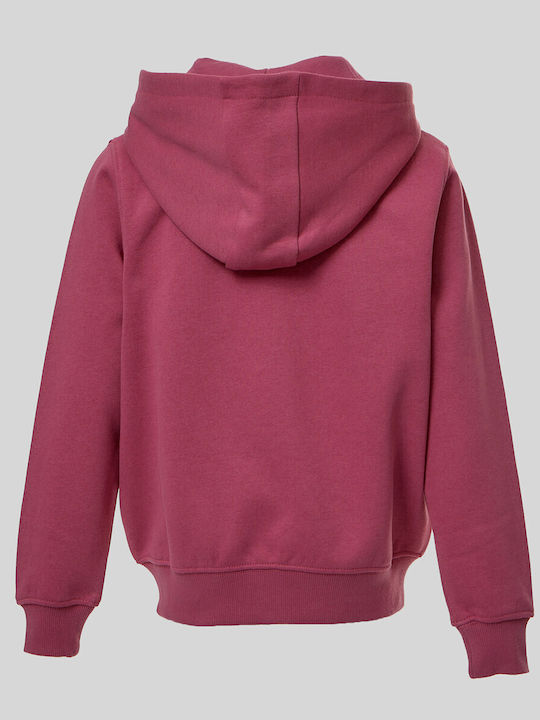 Kids Cardigan Cotton with Hood Fuchsia