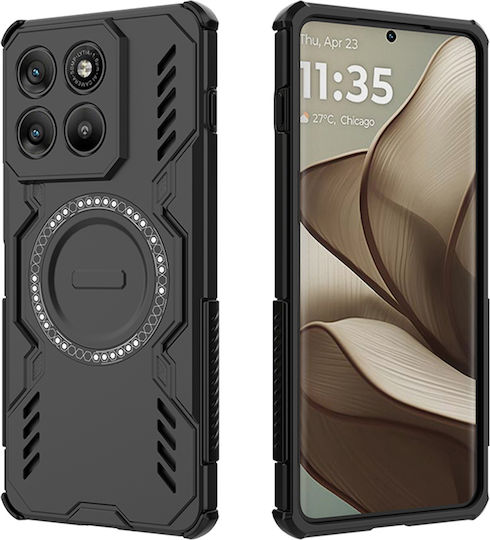 Techsuit Umschlag Rückseite Kunststoff Schwarz (Motorola Edge 70 - Techsuit)