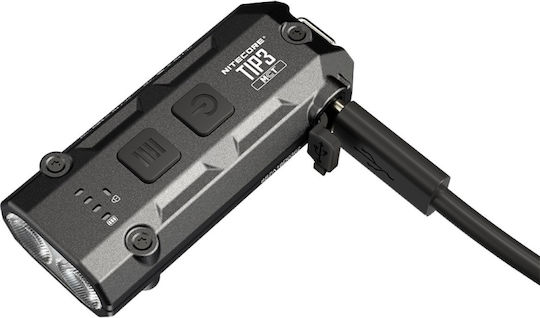 NiteCore Rechargeable Keychain Flashlight LED Tip3 Black