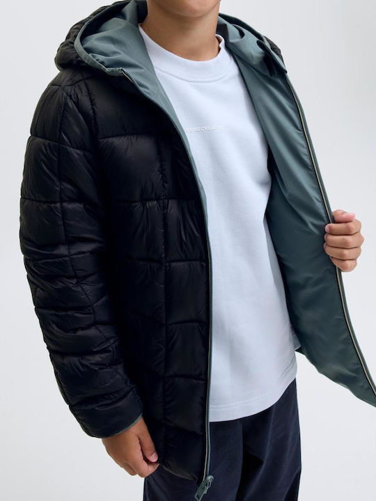 Stormy Weather Kids Casual Long Double Sided Hooded Jacket