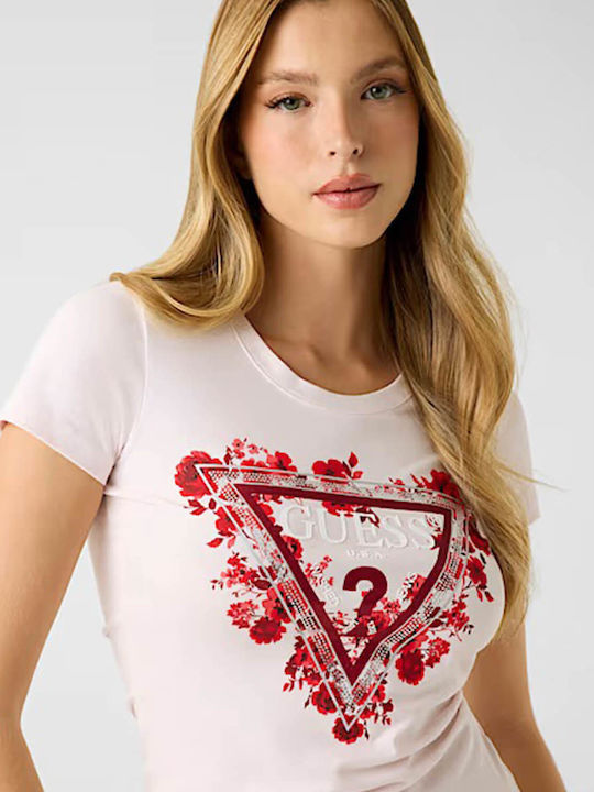 Triangle Women's Short Sleeve T-shirt Pink