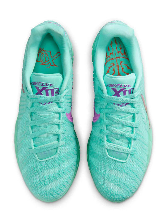 Ja 3 Twelve Time Low Basketball Shoes Bleached Turquoise Safety Orange Vivid Purple