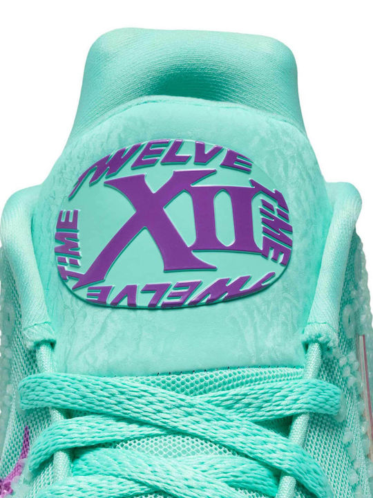 Ja 3 Twelve Time Low Basketball Shoes Bleached Turquoise Safety Orange Vivid Purple