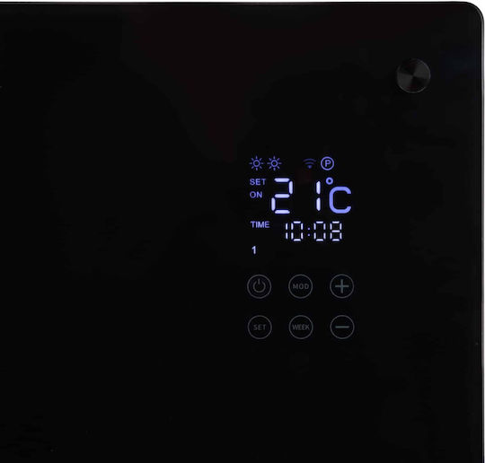 Eurom Sani Verre Radiator Electric Pentru Prosoape Cu Fațadă De Sticlă 1200W 81.5x43.8cm Neagră