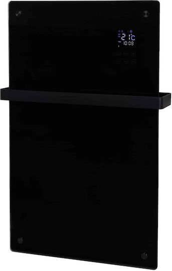 Eurom Sani Verre Radiator Electric Pentru Prosoape Cu Fațadă De Sticlă 1200W 81.5x43.8cm Neagră