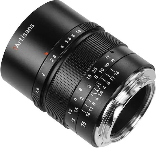 7artisans Full Frame Camera Lens 75mm f/1.4 Telephoto for Sony E Mount Black