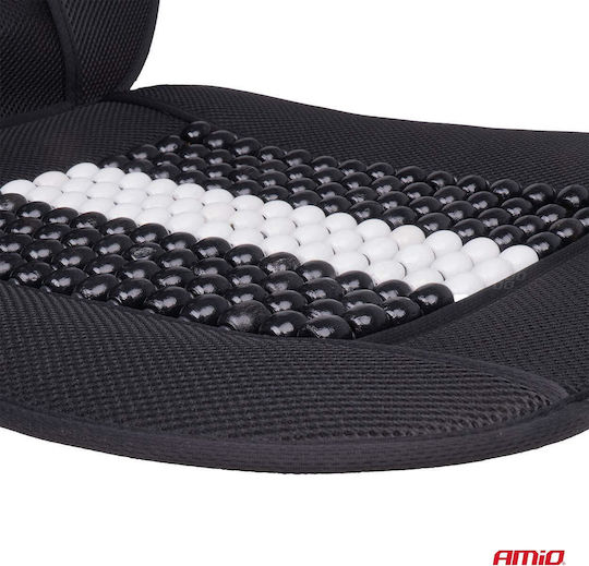 Husă Scaun Auto Bile De Masaj Suport Lombar Tetieră Dimensiuni 131 X 46 Cm Culoare Neagră