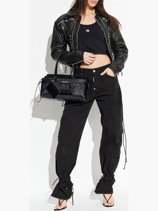 Γυναικείο Jean Παντελόνι σε Loose Εφαρμογή Black