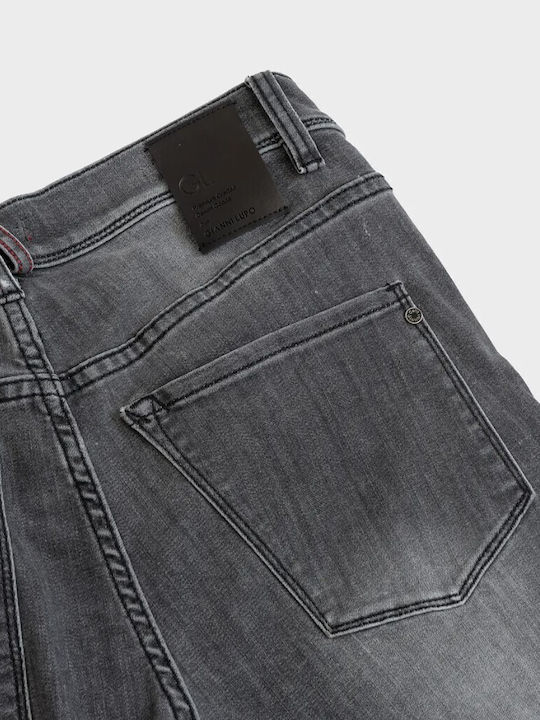 Ανδρικό Παντελόνι Τζιν Ελαστικό με Skinny Εφαρμογή Grey