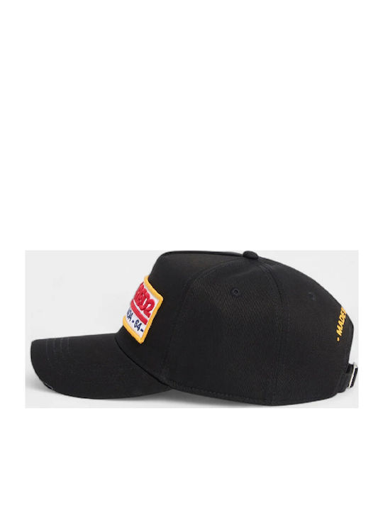 Dsquared2 Logo Patch Baseball Καπέλο Strapback Bcm0983 05c00001 2124 Μαύρο
