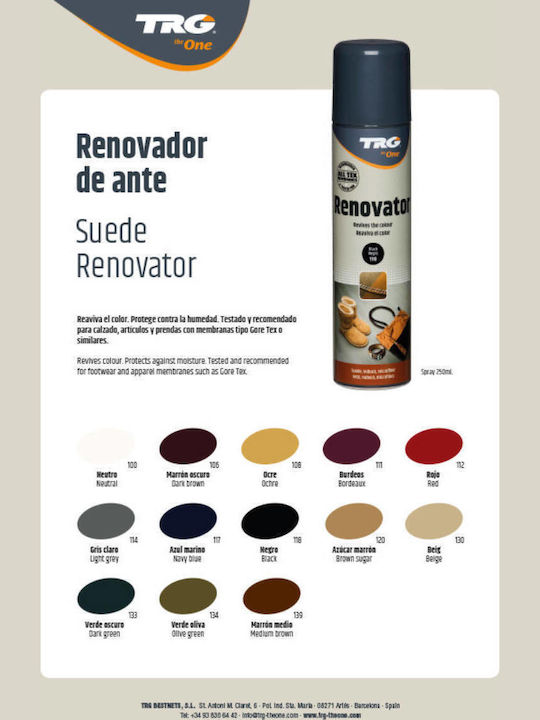 TRG Renovator-Spray Für Nubuk Wildleder Mikrofaser Dunkelbraun