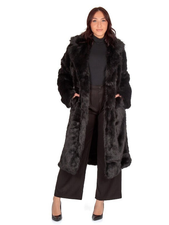 Women's Long Fur Black