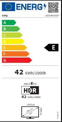CHiQ Смарт Телевизор 43" Full HD Direct LED LKD43M10GP HDR (2025)