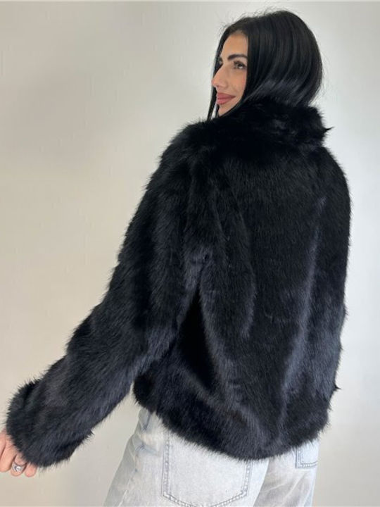 Frauen Pelz Black
